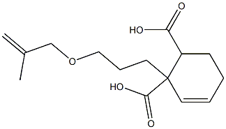 5-Cyclohexene-1,2-dicarboxylic acid hydrogen 1-[3-(methallyloxy)propyl] ester 结构式