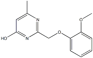 6-Methyl-2-(2-methoxyphenoxymethyl)-4-pyrimidinol 结构式