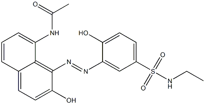 3-(8-Acetylamino-2-hydroxy-1-naphtylazo)-N-ethyl-4-hydroxybenzenesulfonamide|