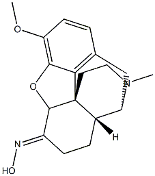 17-メチル-3-メトキシ-4,5-エポキシモルフィナン-6-オンオキシム 化学構造式