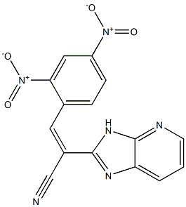 3-(2,4-Dinitrophenyl)-2-[3H-imidazo[4,5-b]pyridin-2-yl]propenenitrile Structure