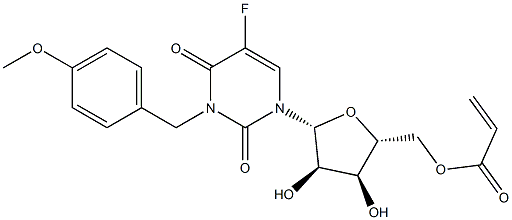 5-Fluoro-3-(4-methoxybenzyl)-5'-O-acryloyluridine Struktur