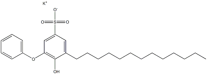 6-Hydroxy-5-tridecyl[oxybisbenzene]-3-sulfonic acid potassium salt Struktur