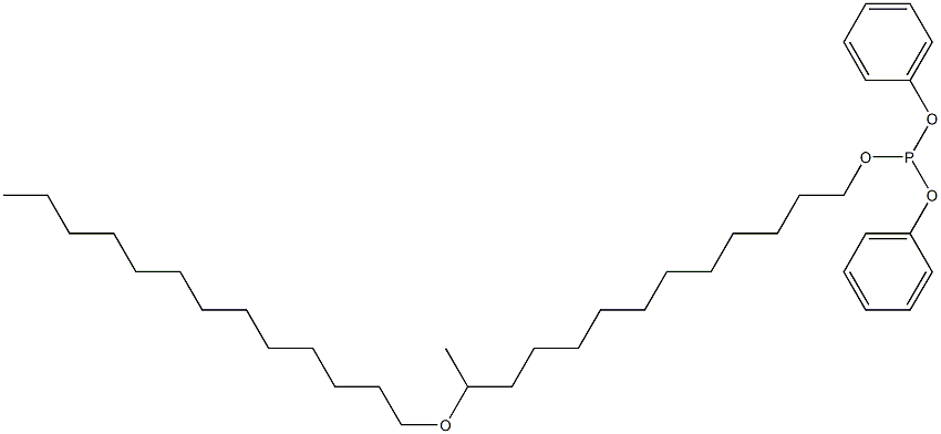 Phosphorous acid 12-(tridecyloxy)tridecyldiphenyl ester Struktur