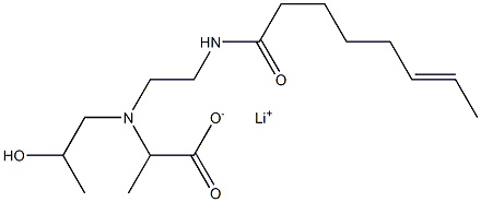 2-[N-(2-Hydroxypropyl)-N-[2-(6-octenoylamino)ethyl]amino]propionic acid lithium salt Structure