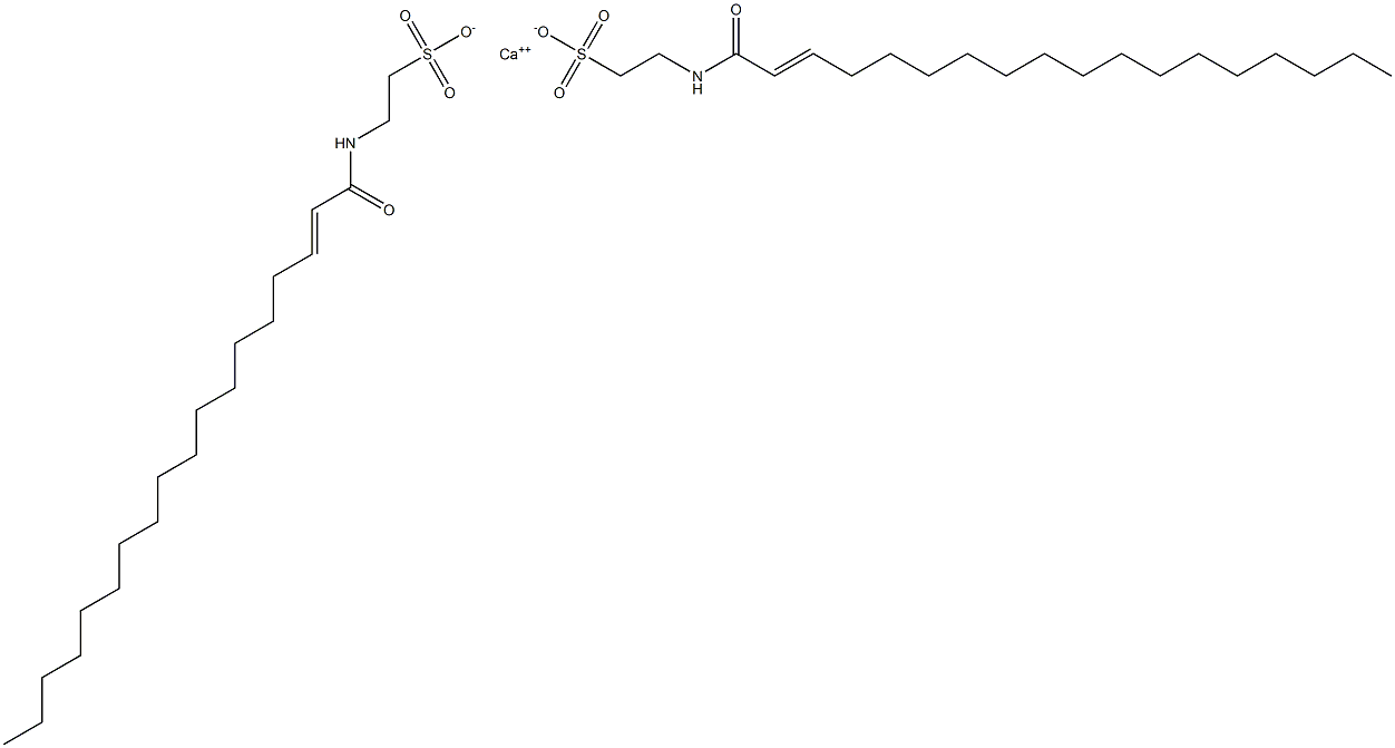 Bis[N-(2-octadecenoyl)taurine]calcium salt Structure