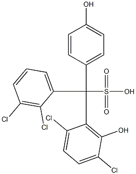 (2,3-Dichlorophenyl)(2,5-dichloro-6-hydroxyphenyl)(4-hydroxyphenyl)methanesulfonic acid,,结构式