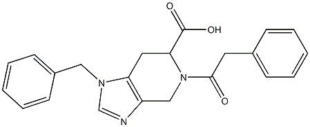 1-Benzyl-4,5,6,7-tetrahydro-5-phenylacetyl-1H-imidazo[4,5-c]pyridine-6-carboxylic acid Structure