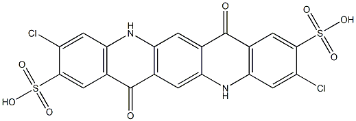 3,10-Dichloro-5,7,12,14-tetrahydro-7,14-dioxoquino[2,3-b]acridine-2,9-disulfonic acid Structure