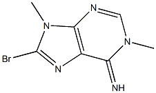 8-Bromo-6-imino-1,9-dimethyl-1,6-dihydro-9H-purine Structure