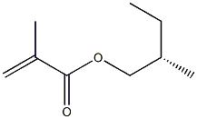 (+)-メタクリル酸(S)-2-メチルブチル 化学構造式