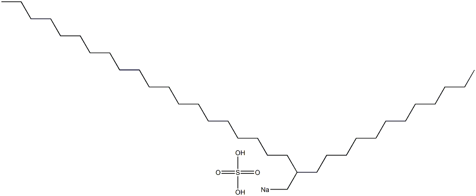 Sulfuric acid 2-dodecyldocosyl=sodium salt Structure