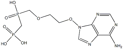 9-[2-[[Hydroxy(phosphonomethyl)phosphinyl]methoxy]ethoxy]-9H-purin-6-amine Structure