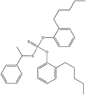 Dithiophosphoric acid O,O-bis(2-pentylphenyl)S-(1-phenylethyl) ester Structure