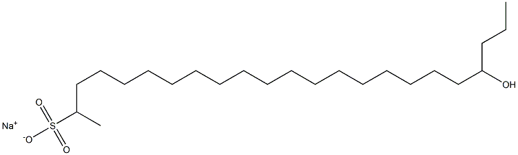 20-Hydroxytricosane-2-sulfonic acid sodium salt Structure