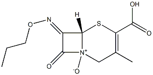 7-[(E)-Propoxyimino]-3-methyl-4-carboxycepham-3-ene 1-oxide Structure