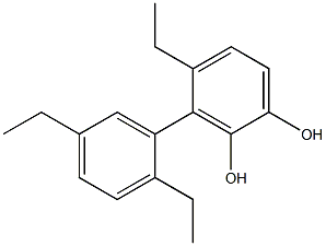 4-Ethyl-3-(2,5-diethylphenyl)benzene-1,2-diol,,结构式