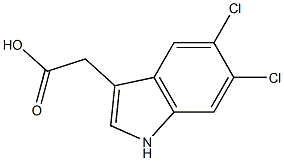 5,6-Dichloro-1H-indole-3-acetic acid Structure