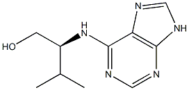 [S,(-)]-3-Methyl-2-[(9H-purine-6-yl)amino]-1-butanol,,结构式