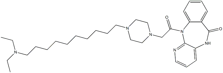 5,11-Dihydro-11-[[4-(10-diethylaminodecyl)-1-piperazinyl]acetyl]-6H-pyrido[2,3-b][1,4]benzodiazepin-6-one|