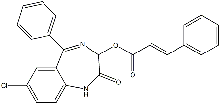 1,3-Dihydro-5-phenyl-7-chloro-2-oxo-2H-1,4-benzodiazepin-3-ol 3-phenylacrylate