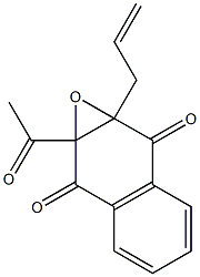 2-アセチル-3-アリル-2,3-エポキシ-1,2,3,4-テトラヒドロナフタレン-1,4-ジオン 化学構造式