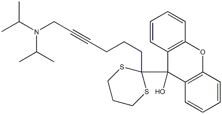 9-[2-(6-Diisopropylamino-4-hexynyl)-1,3-dithian-2-yl]-9H-xanthen-9-ol