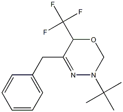 3,6-Dihydro-3-(tert-butyl)-5-benzyl-6-trifluoromethyl-2H-1,3,4-oxadiazine Structure