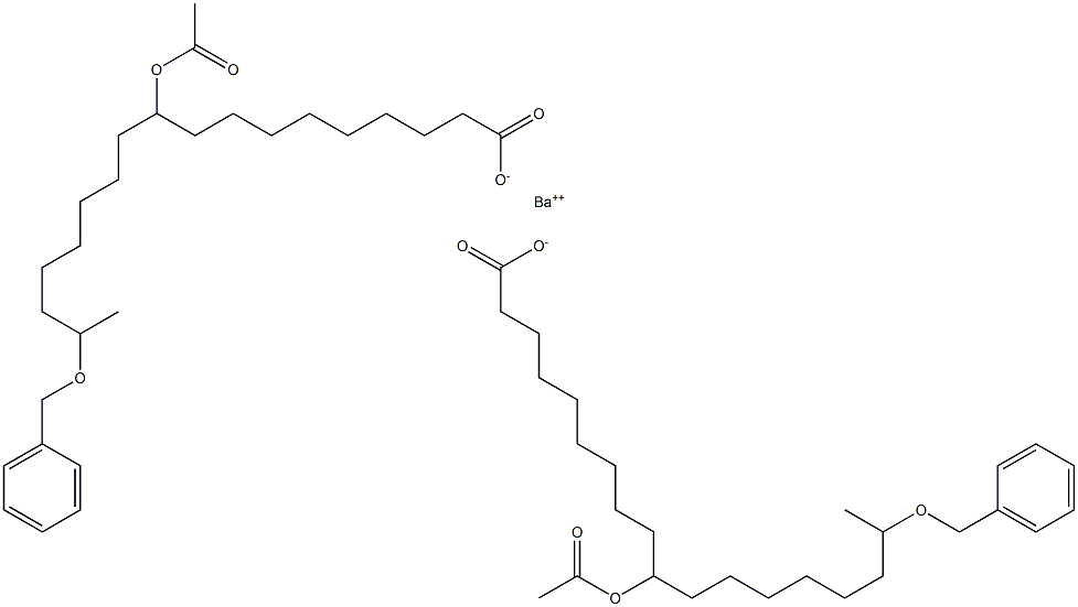 Bis(17-benzyloxy-10-acetyloxystearic acid)barium salt Structure