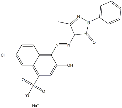 7-Chloro-4-[(4,5-dihydro-3-methyl-5-oxo-1-phenyl-1H-pyrazol-4-yl)azo]-3-hydroxy-1-naphthalenesulfonic acid sodium salt|