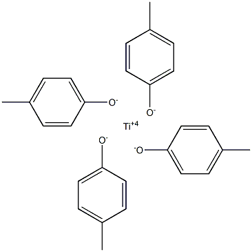 Titanium(IV)tetrakis(4-methylphenolate) Struktur