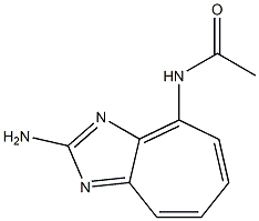 2-アミノ-4-アセチルアミノシクロヘプタイミダゾール 化学構造式