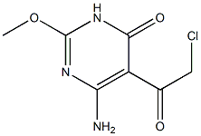 6-Amino-5-chloroacetyl-2-methoxypyrimidin-4(3H)-one Struktur