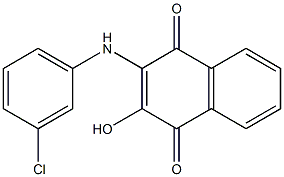 2-Hydroxy-3-(3-chlorophenyl)amino-1,4-naphthoquinone Struktur