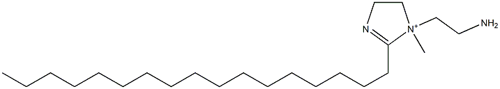 [1-(2-アミノエチル)-2-ヘプタデシル-4,5-ジヒドロ-1-メチル-1H-イミダゾール]-1-イウム 化学構造式
