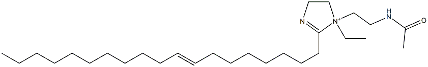 1-[2-(Acetylamino)ethyl]-1-ethyl-2-(8-nonadecenyl)-2-imidazoline-1-ium Structure