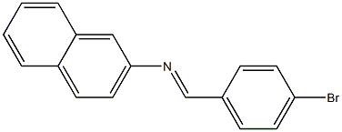 N-(4-ブロモベンジリデン)ナフタレン-2-アミン 化学構造式
