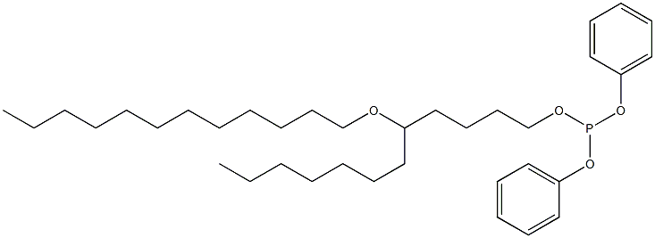 Phosphorous acid 5-(dodecyloxy)dodecyldiphenyl ester,,结构式