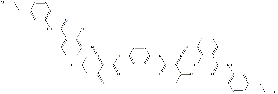 3,3'-[2-(1-Chloroethyl)-1,4-phenylenebis[iminocarbonyl(acetylmethylene)azo]]bis[N-[3-(2-chloroethyl)phenyl]-2-chlorobenzamide]|