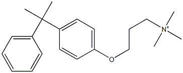 N,N,N-トリメチル-3-[4-(1-メチル-1-フェニルエチル)フェノキシ]-1-プロパンアミニウム 化学構造式