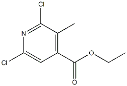 2,6-Dichloro-3-methylpyridine-4-carboxylic acid ethyl ester Struktur