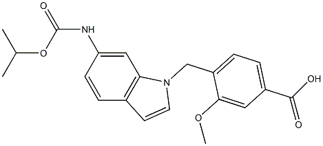 4-[6-(Isopropyloxycarbonylamino)-1H-indol-1-ylmethyl]-3-methoxybenzoic acid