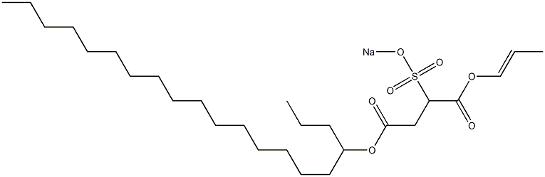  2-(Sodiosulfo)succinic acid 4-icosyl 1-(1-propenyl) ester