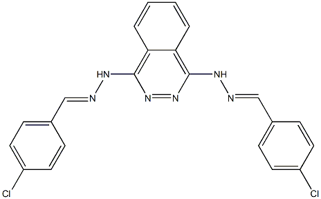 1,4-Bis[2-(4-chlorobenzylidene)hydrazino]phthalazine,,结构式