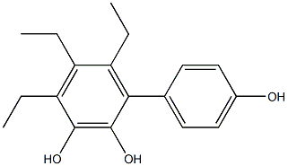 4,5,6-Triethyl-1,1'-biphenyl-2,3,4'-triol 结构式