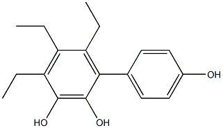 4,5,6-Triethyl-1,1'-biphenyl-2,3,4'-triol,,结构式