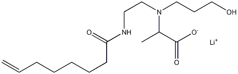 2-[N-(3-Hydroxypropyl)-N-[2-(7-octenoylamino)ethyl]amino]propionic acid lithium salt Struktur