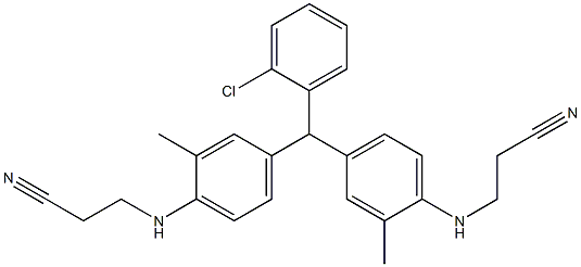 4,4'-(2-Chlorophenylmethylene)bis[N-(2-cyanoethyl)-2-methylbenzenamine] 结构式