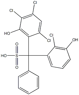 (2-Chloro-3-hydroxyphenyl)(2,4,5-trichloro-6-hydroxyphenyl)phenylmethanesulfonic acid Structure