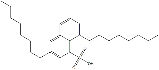 3,8-Dioctyl-1-naphthalenesulfonic acid 结构式